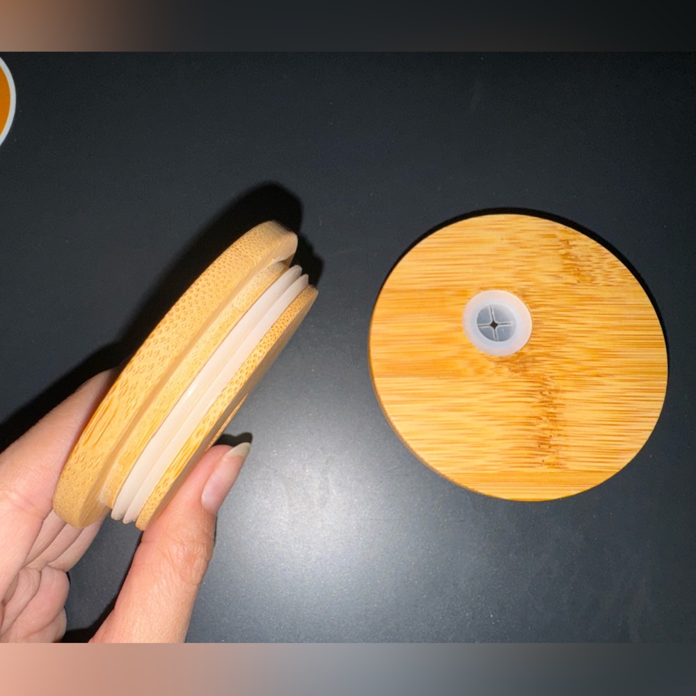 Wooden cup lids